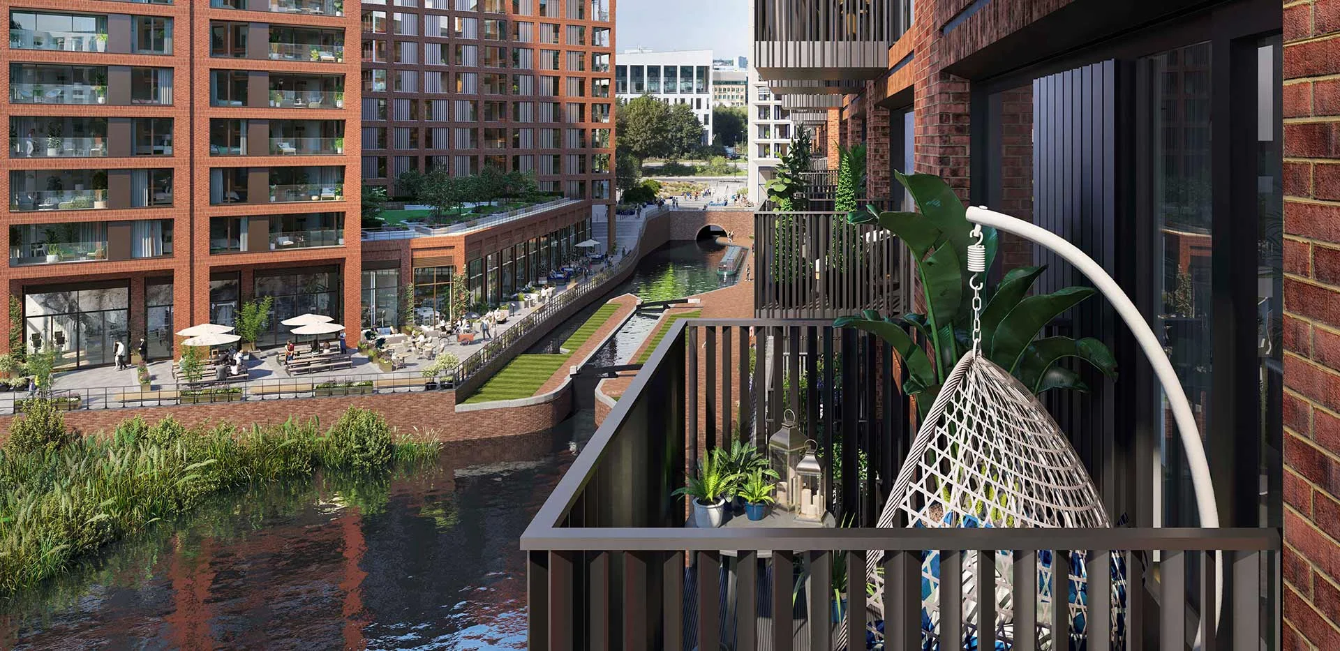 glasswater-locks-balcony-view-canal-birmingham Glasswater Locks Balcony View Canal Birmingham