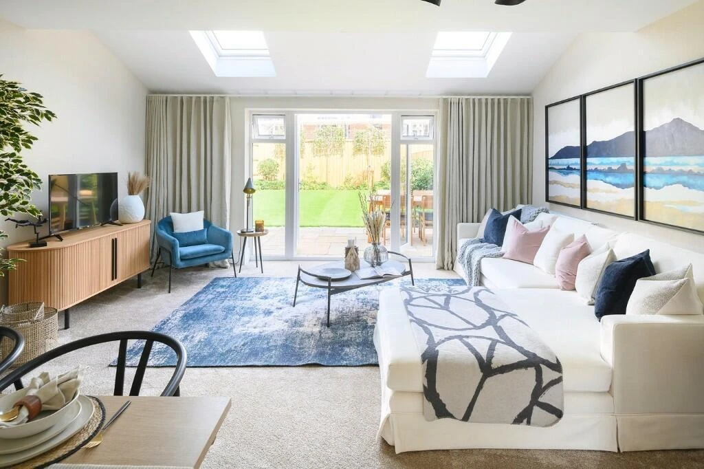 Hareshill Crookham Village Fleet Living Room Garden View French Doors