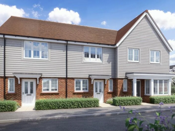 Hareshill Crookham Village Fleet Terraced Houses Grey Cladding Exterior