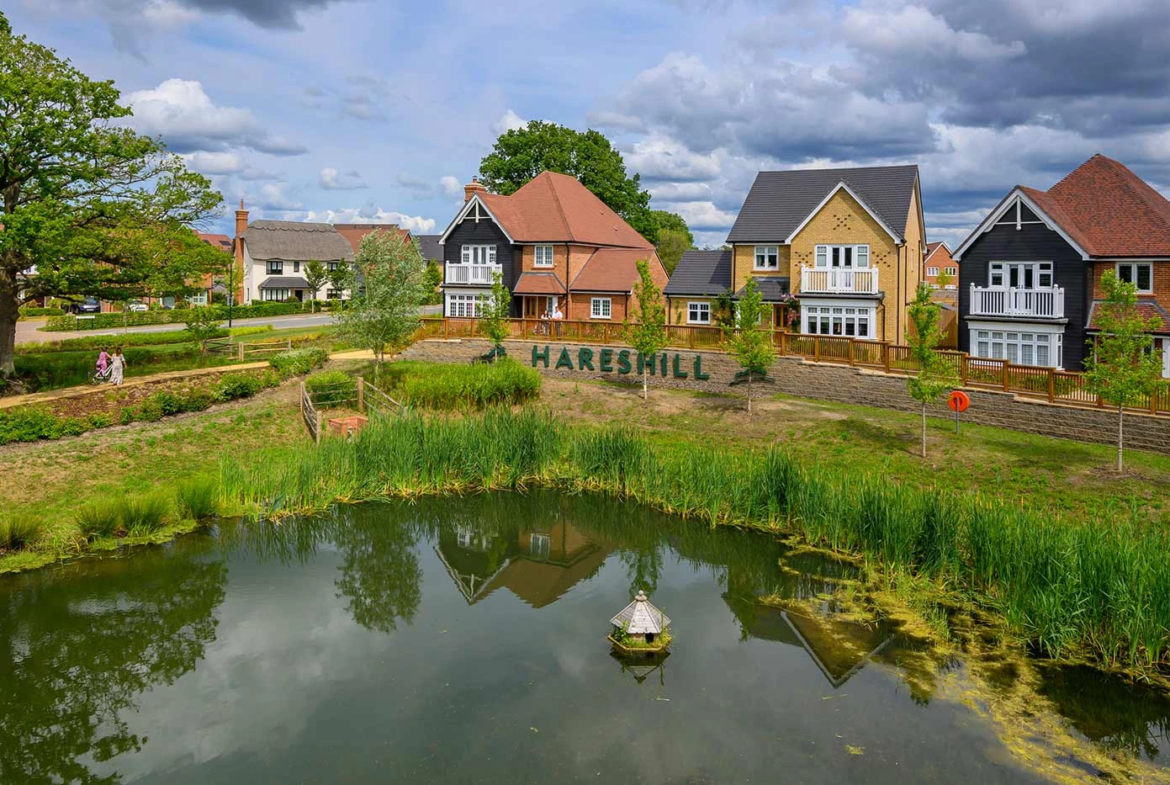 Hareshill Crookham Village Homes Lake View Development Sign
