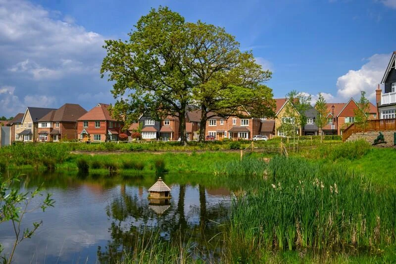 Hareshill Fleet Houses By Water Landscaped Green Space