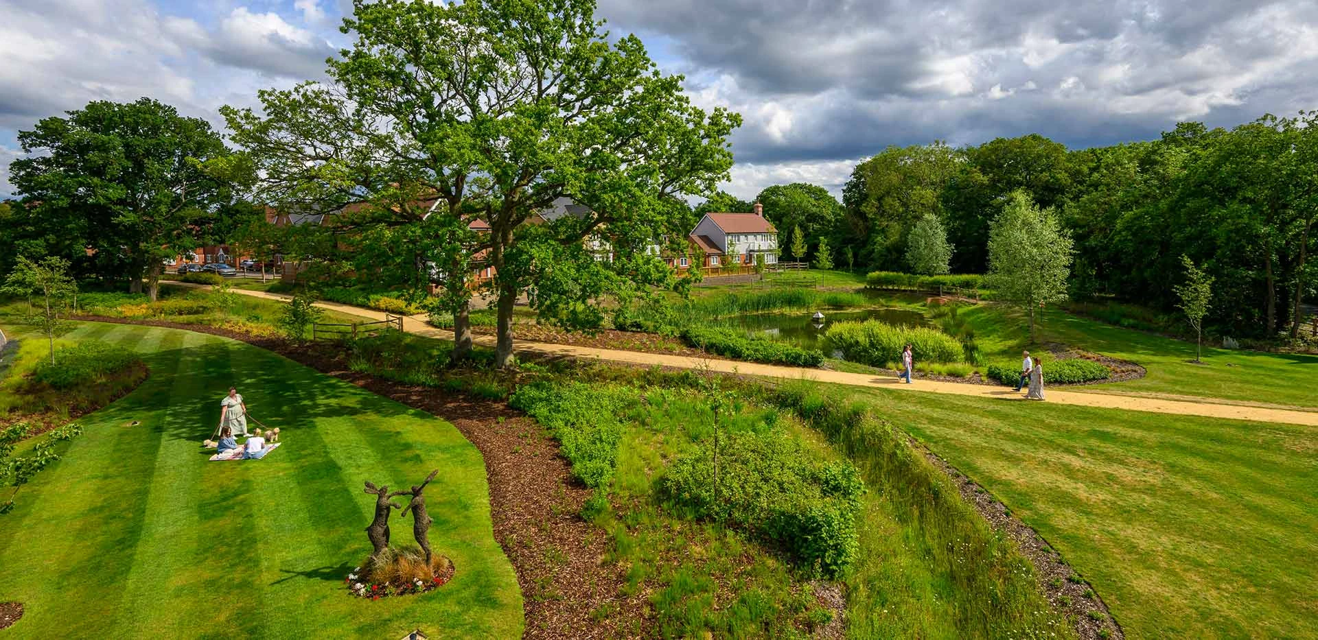 Hareshill Fleet Landscaped Park Green Space Walking Paths