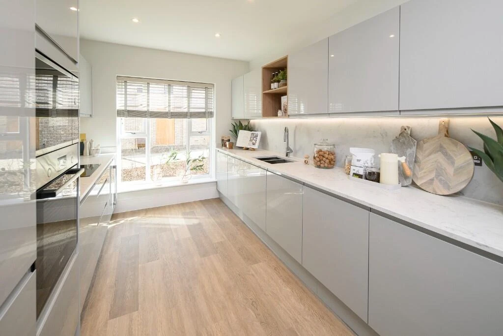 Hareshill Fleet Modern Kitchen White Cabinets Garden Access