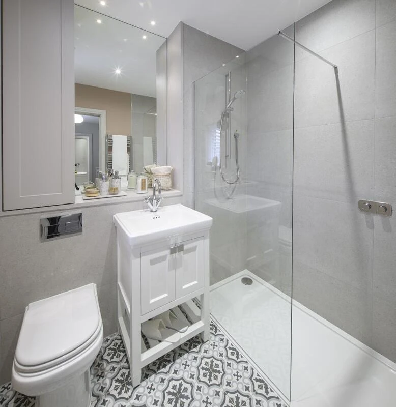 Hartland Village Fleet Modern Bathroom Walk In Shower