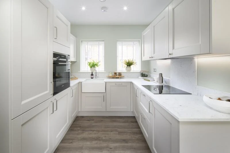 Hartland Village Fleet Modern Kitchen White Fitted