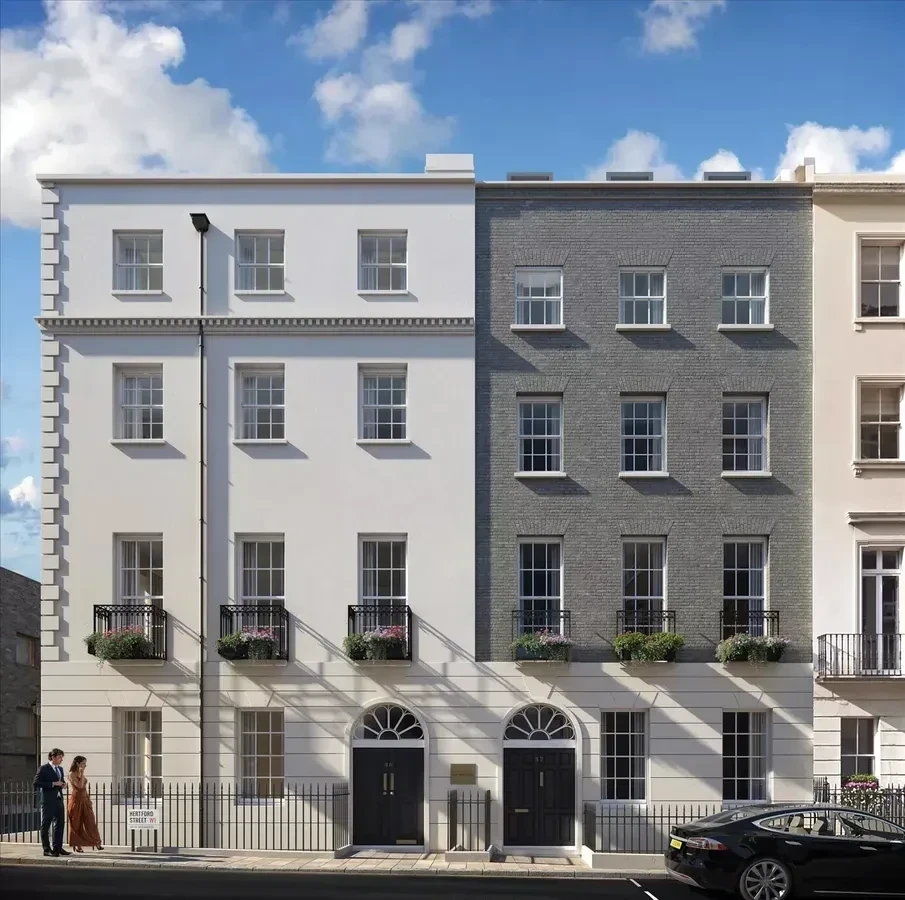 Hertford Street Residences Mayfair Cgi Hertford Street Facade Boutique Development 16 Private Residences