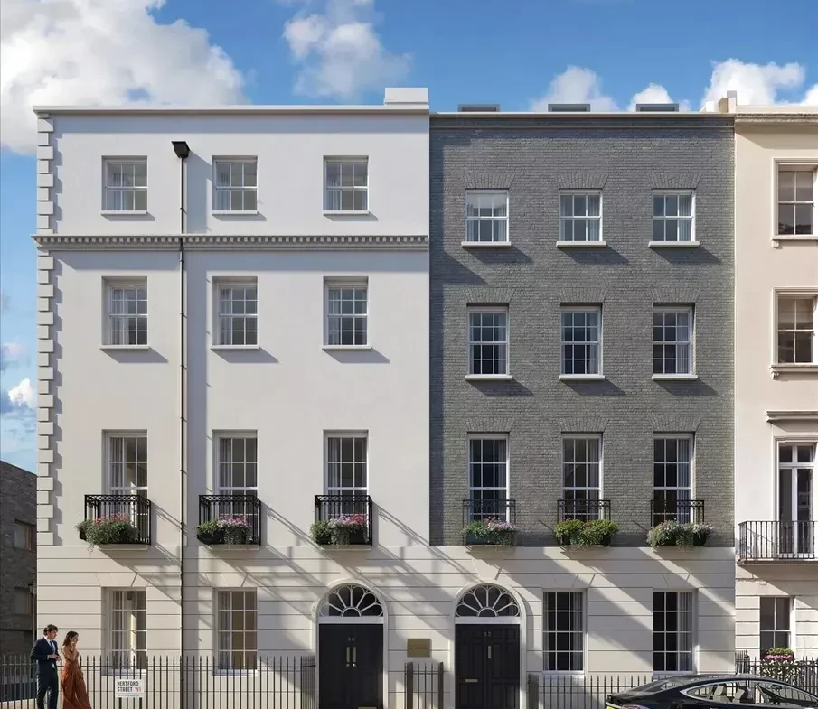 Hertford Street Residences Mayfair Cgi Hertford Street Facade Boutique Development 16 Private Residences