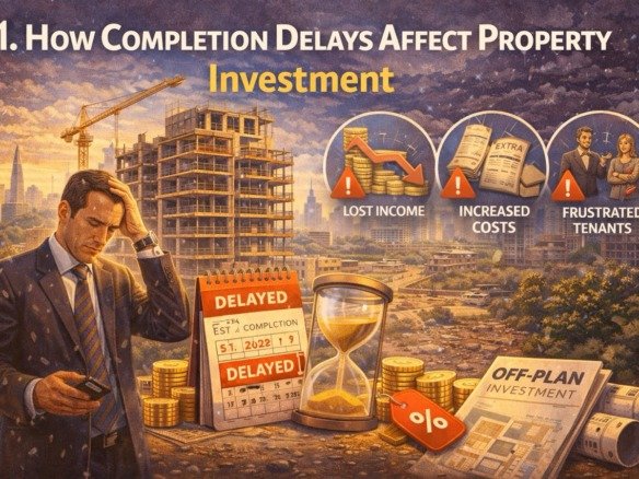 how completion delays affect property investment showing delayed construction lost income increased costs illustration
