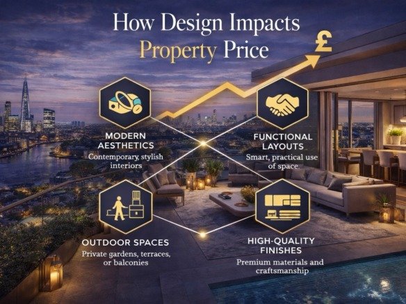 How design impacts property price in London with luxury interior, modern layout and high-quality finishes
