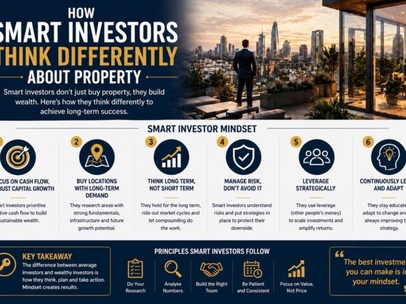 How smart investors think differently about property showing investment mindset, cash flow strategy and long term real estate thinking