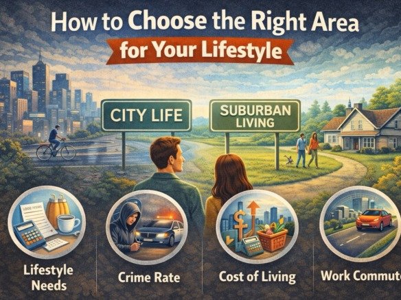 how to choose the right area for your lifestyle including city vs suburban living cost of living crime rate and commute