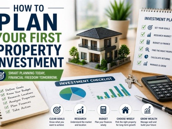 How to plan your first property investment with checklist, house model and financial planning tools for real estate beginners