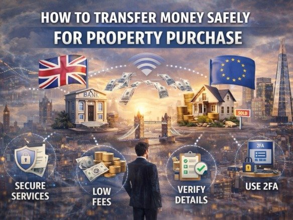 How to transfer money safely for property purchase including secure international payments, bank transfers and currency exchange protection