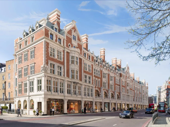 Knightsbridge Gate Exterior Corner View Edwardian Brick Knightsbridge London