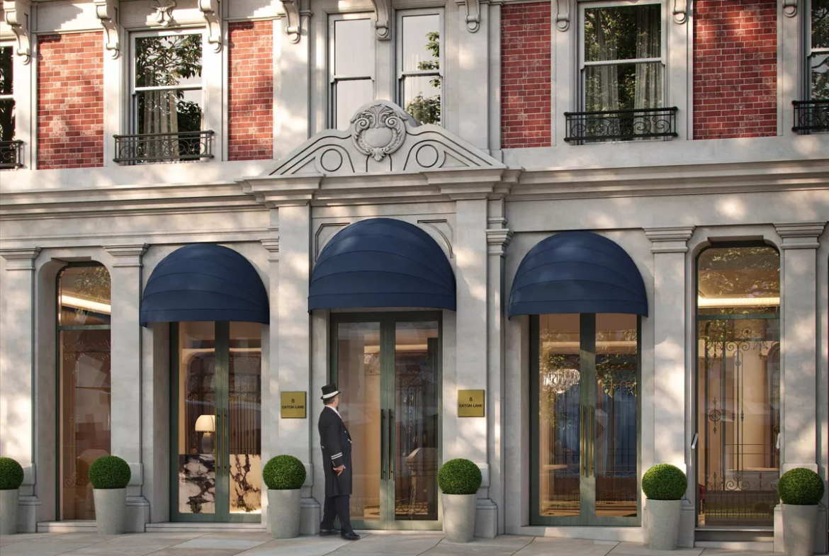 London Belgravia 4 Bedroom Apartment Building Entrance