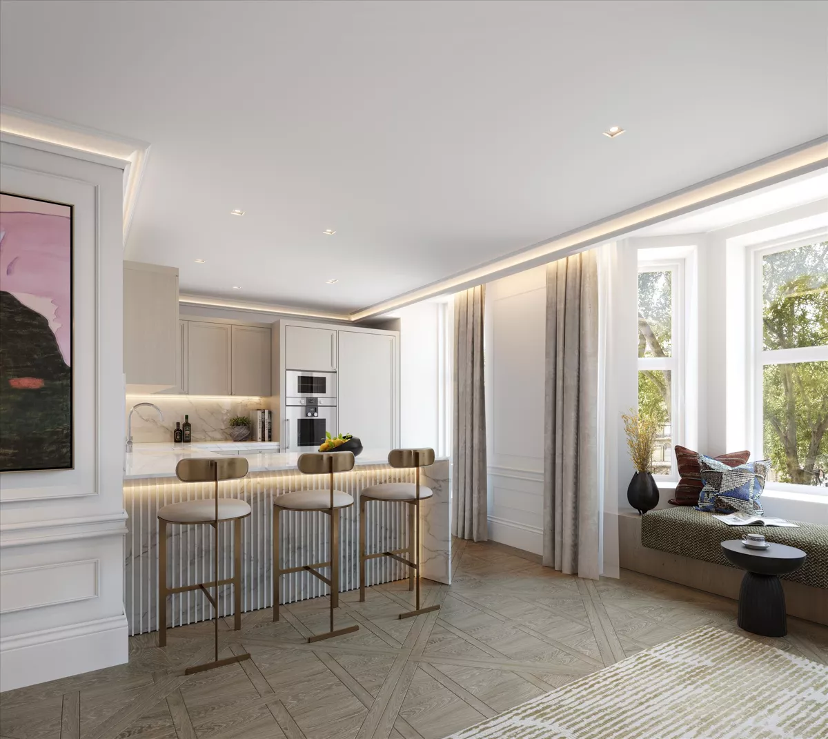 London Belgravia 4 Bedroom Apartment Kitchen