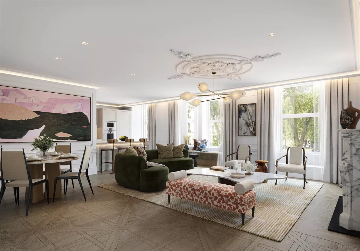 London Belgravia 4 Bedroom Apartment Living Dining