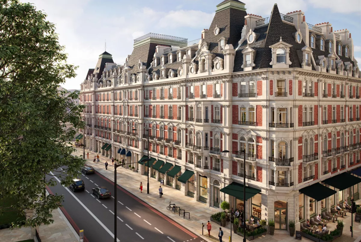 London Belgravia Eaton Lane Building Aerial View