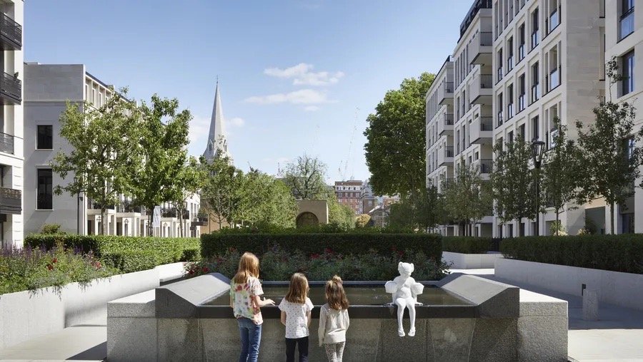 London Chelsea Barracks Garden Sculpture Area