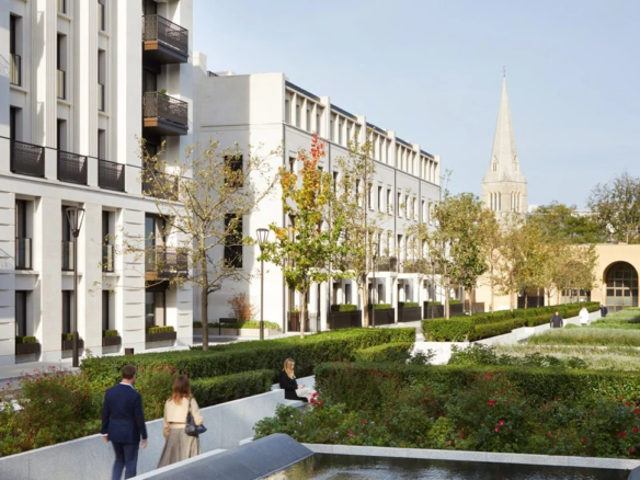 London Chelsea Barracks Garden Square Landscape