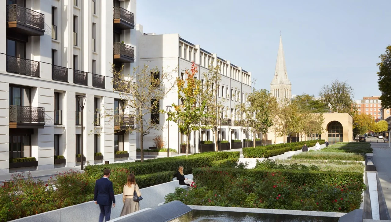 London Chelsea Barracks Garden Square Landscape