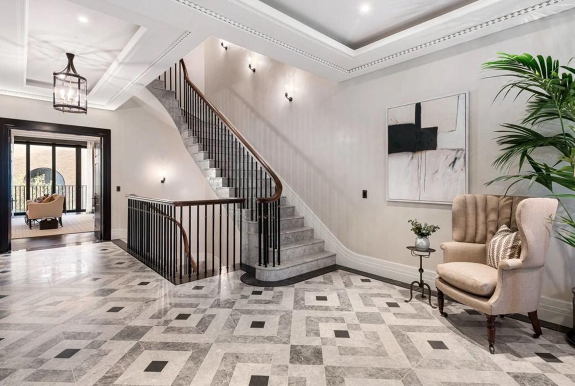 London Chelsea Barracks Grand Entrance Hallway Marble Floor