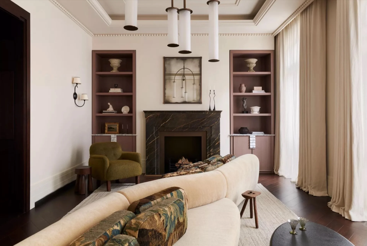 London Chelsea Barracks Luxury Living Room Fireplace