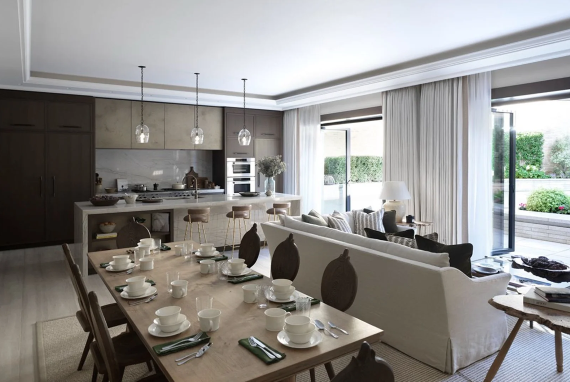 London Chelsea Barracks Open Plan Living Dining Area