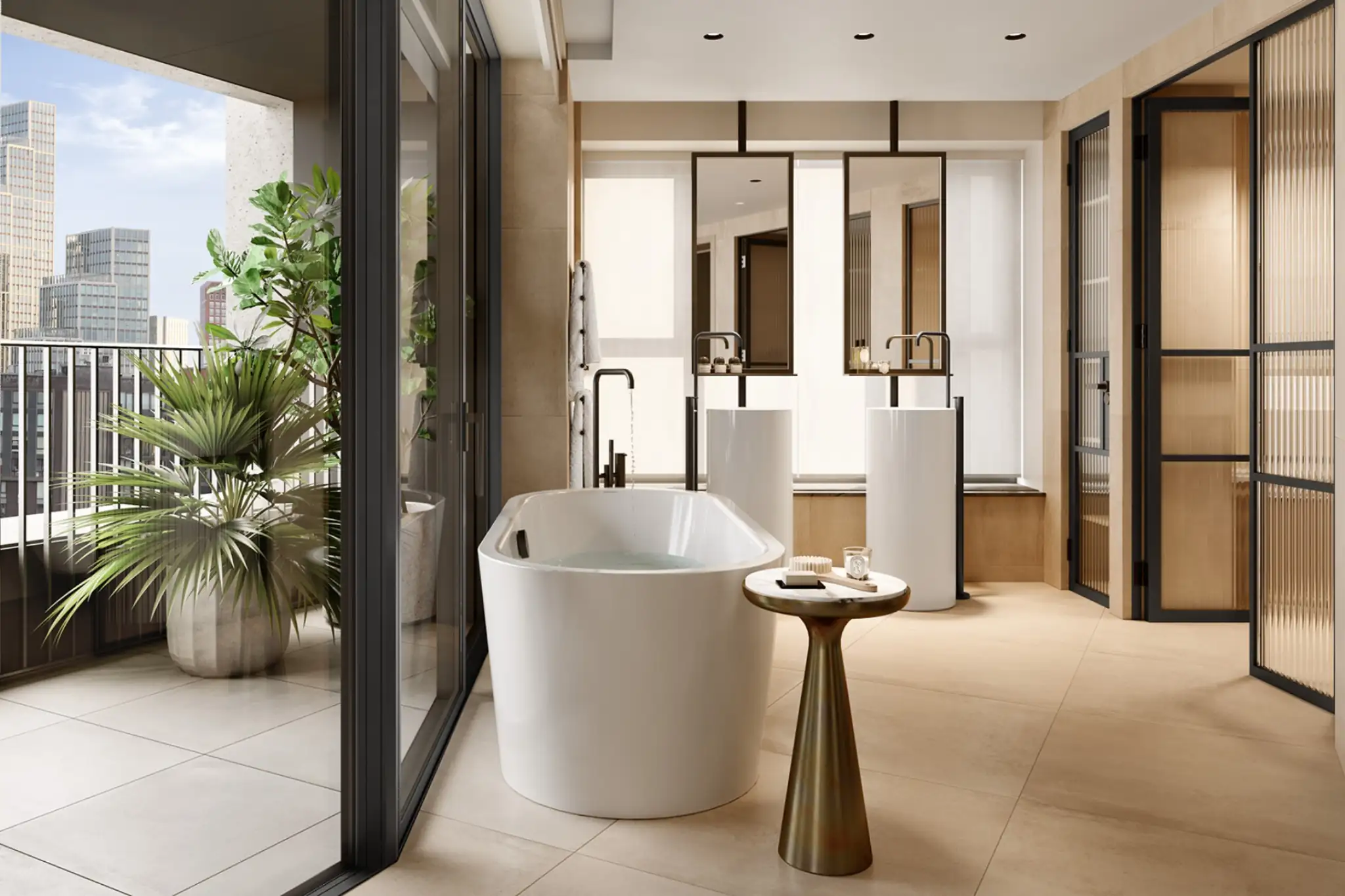 London Square Nine Elms Bathroom Freestanding Bathtub Modern Design