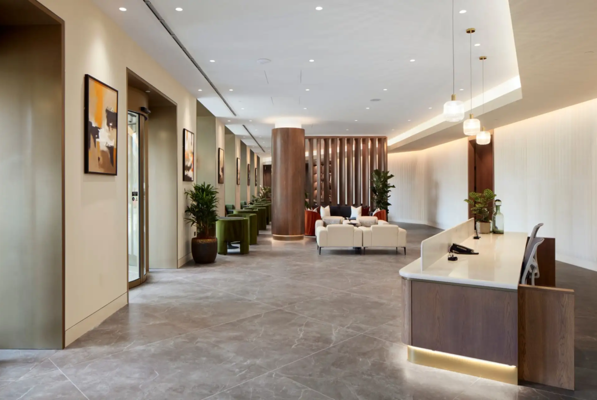 London Square Nine Elms Concierge Lobby Area