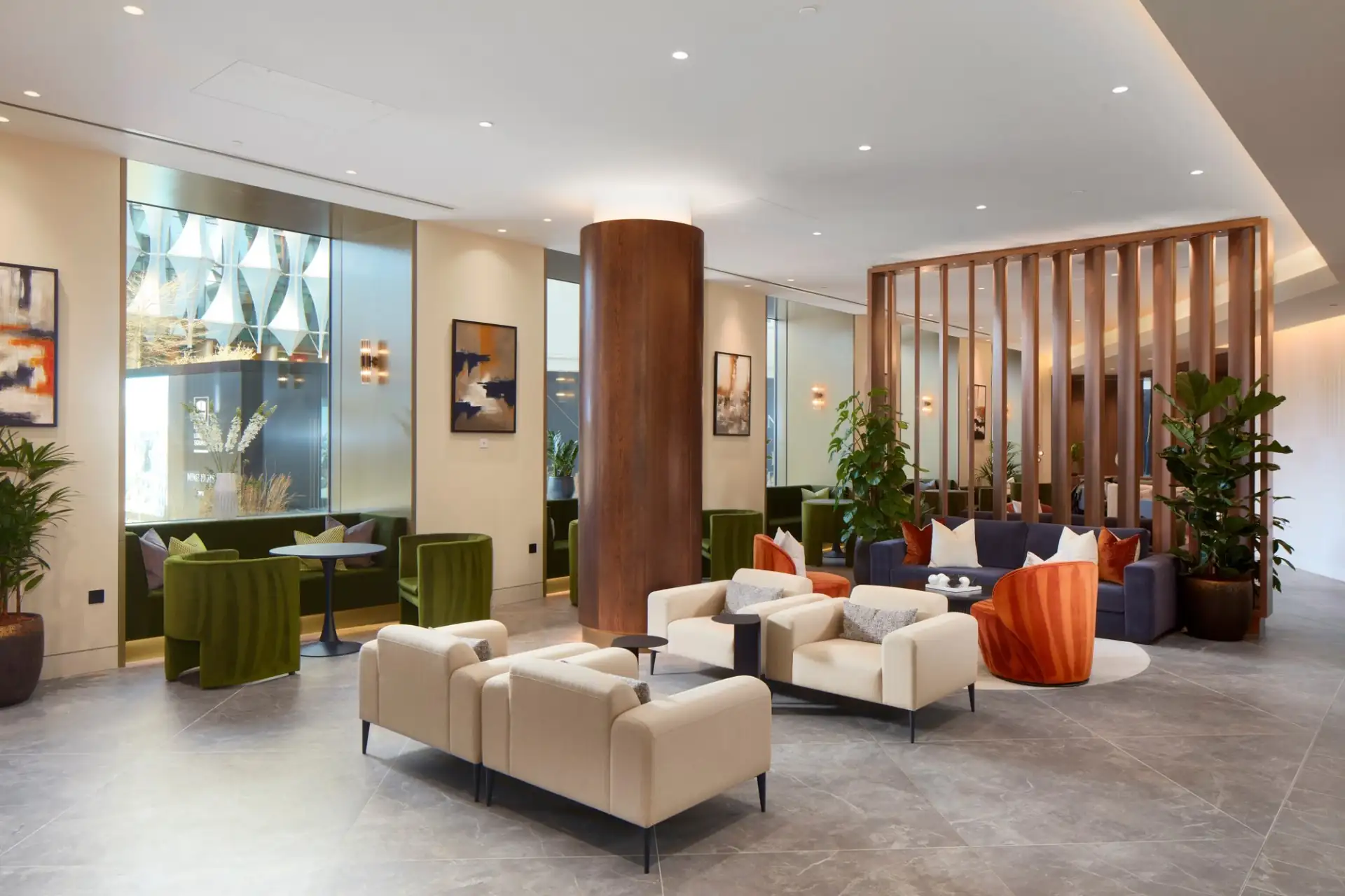 London Square Nine Elms Lobby Seating Area Modern