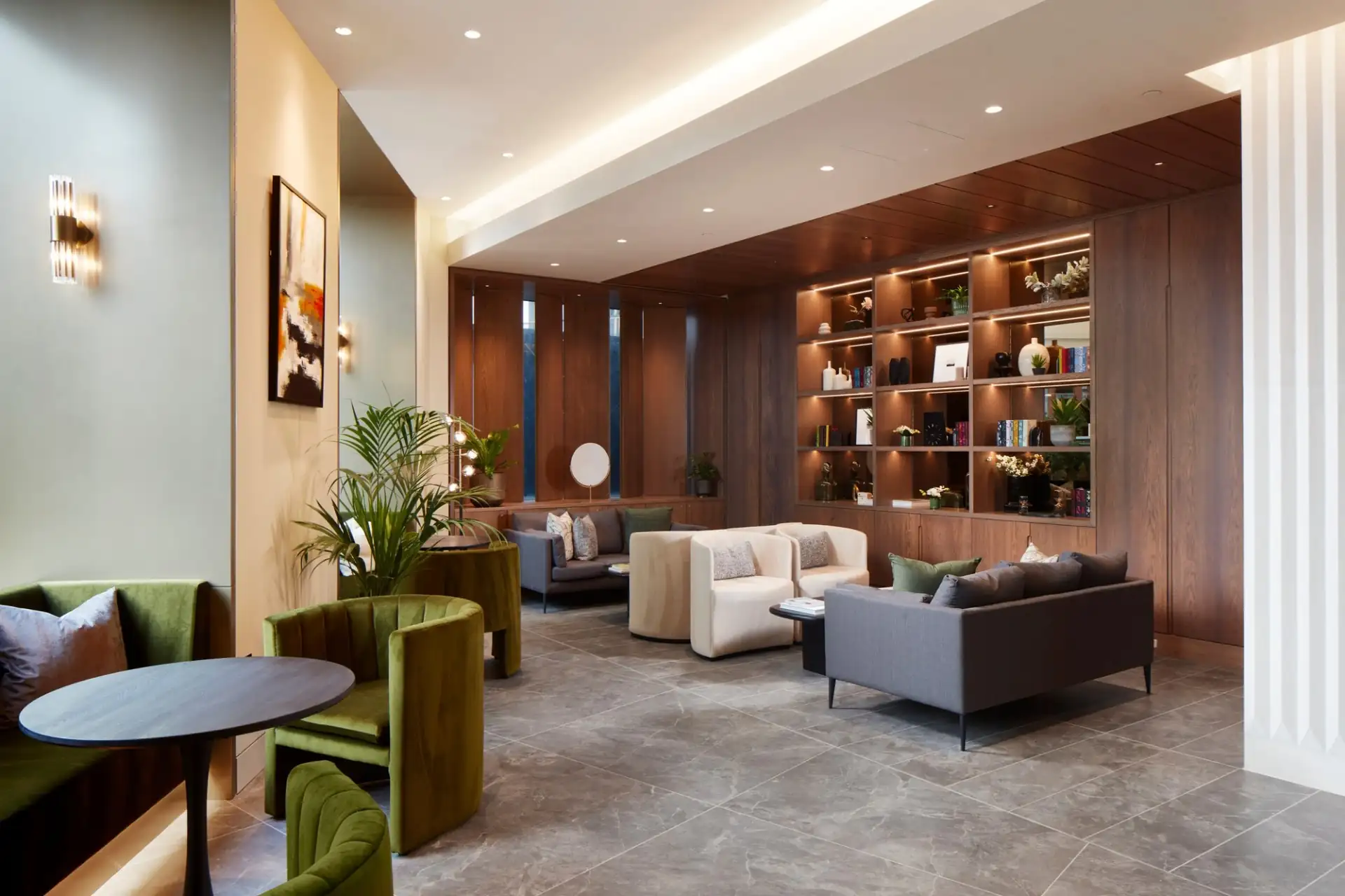 London Square Nine Elms Residents Library Lounge