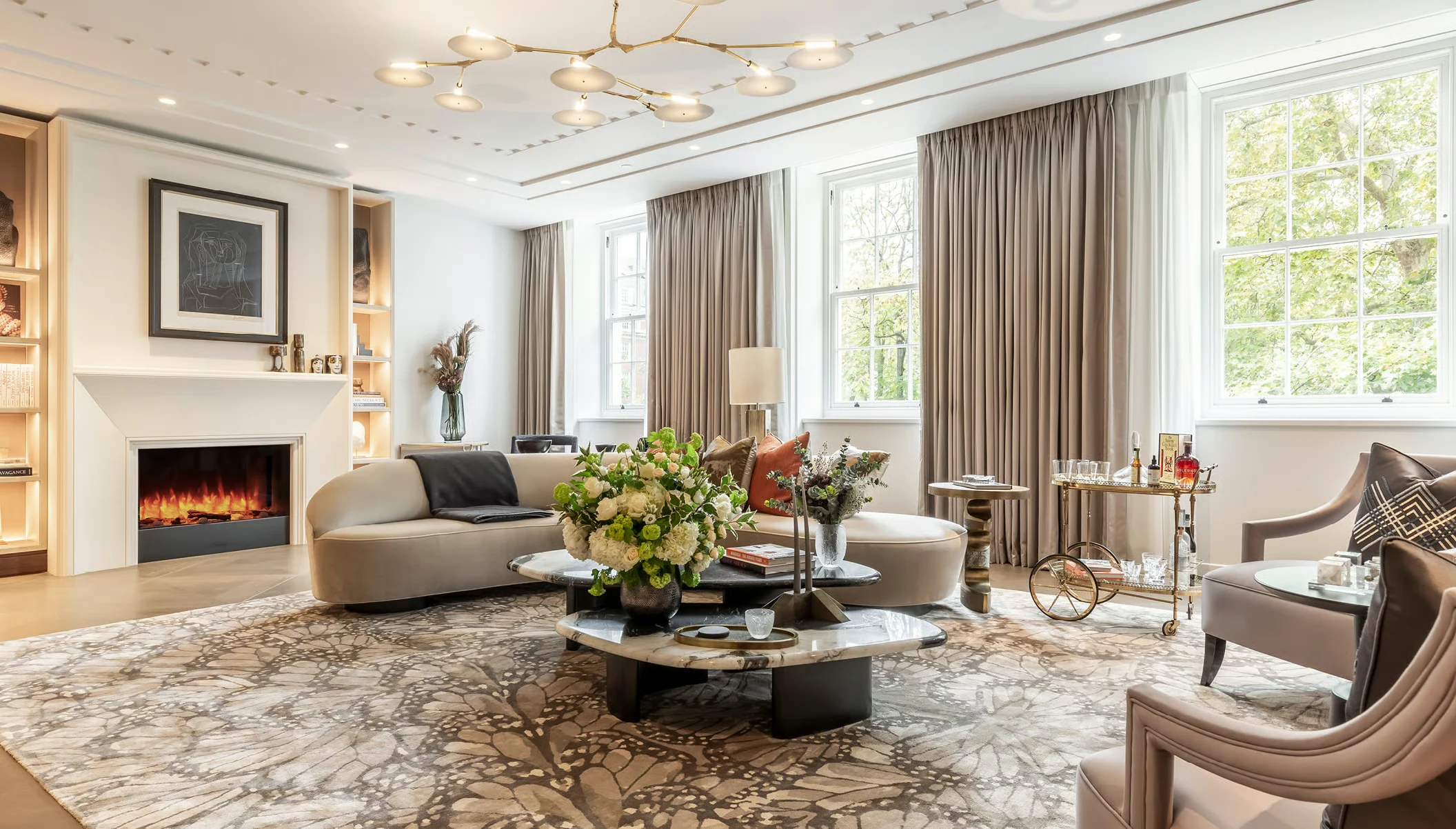 No1 Grosvenor Square Mayfair Facade Night Cgi