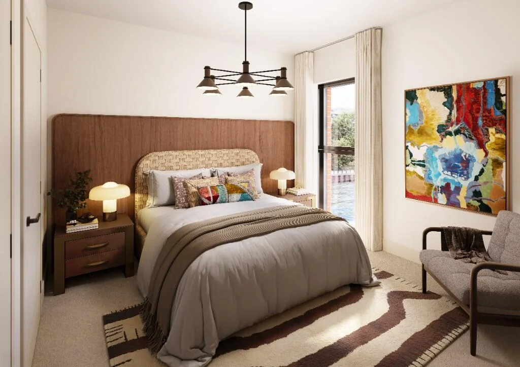 One Waterside Bath Bedroom Modern Apartment Interior