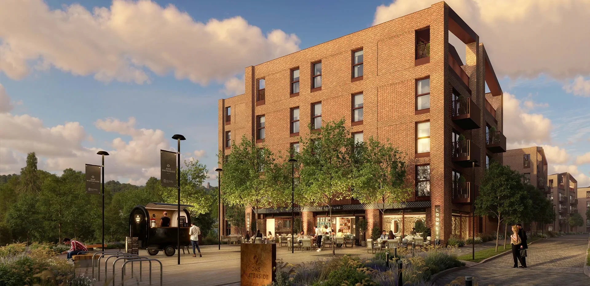 One Waterside Bath Cafe Retail Courtyard Exterior