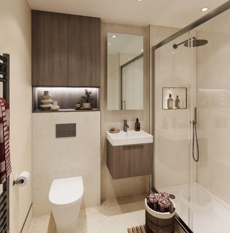 One Waterside Bath Modern Bathroom Interior Finish