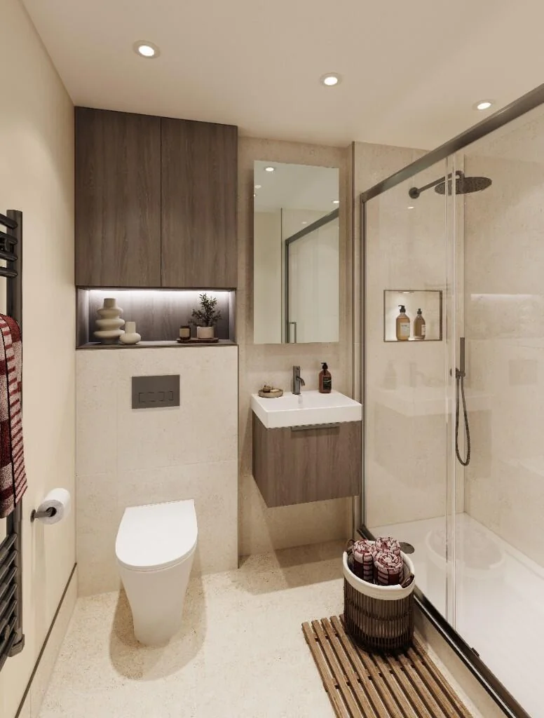One Waterside Bath Modern Bathroom Interior Finish