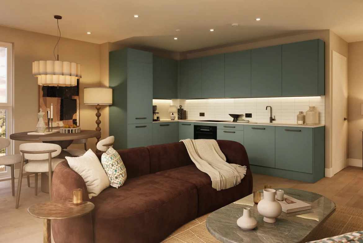 One Waterside Bath Open Plan Living Kitchen Interior