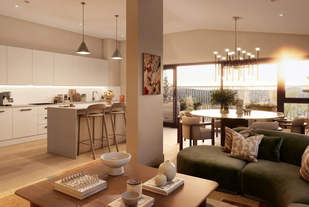 One Waterside Bath Open Plan Living Kitchen Interior