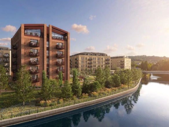 One Waterside Bath Riverfront Buildings Sunset