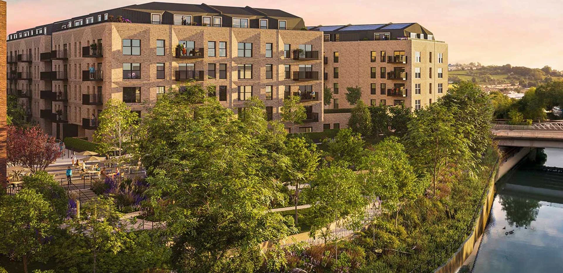 One Waterside Bath Riverside Development Aerial