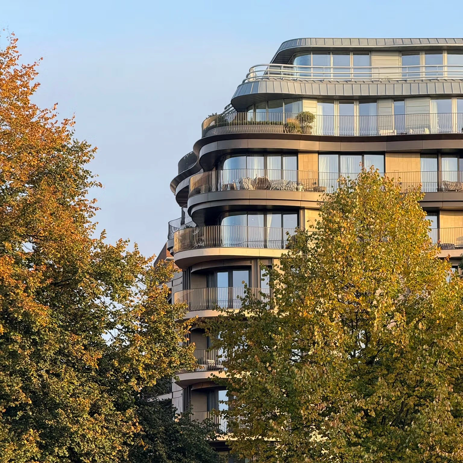 Park Modern Building Facade Daytime Exterior Bayswater London W2