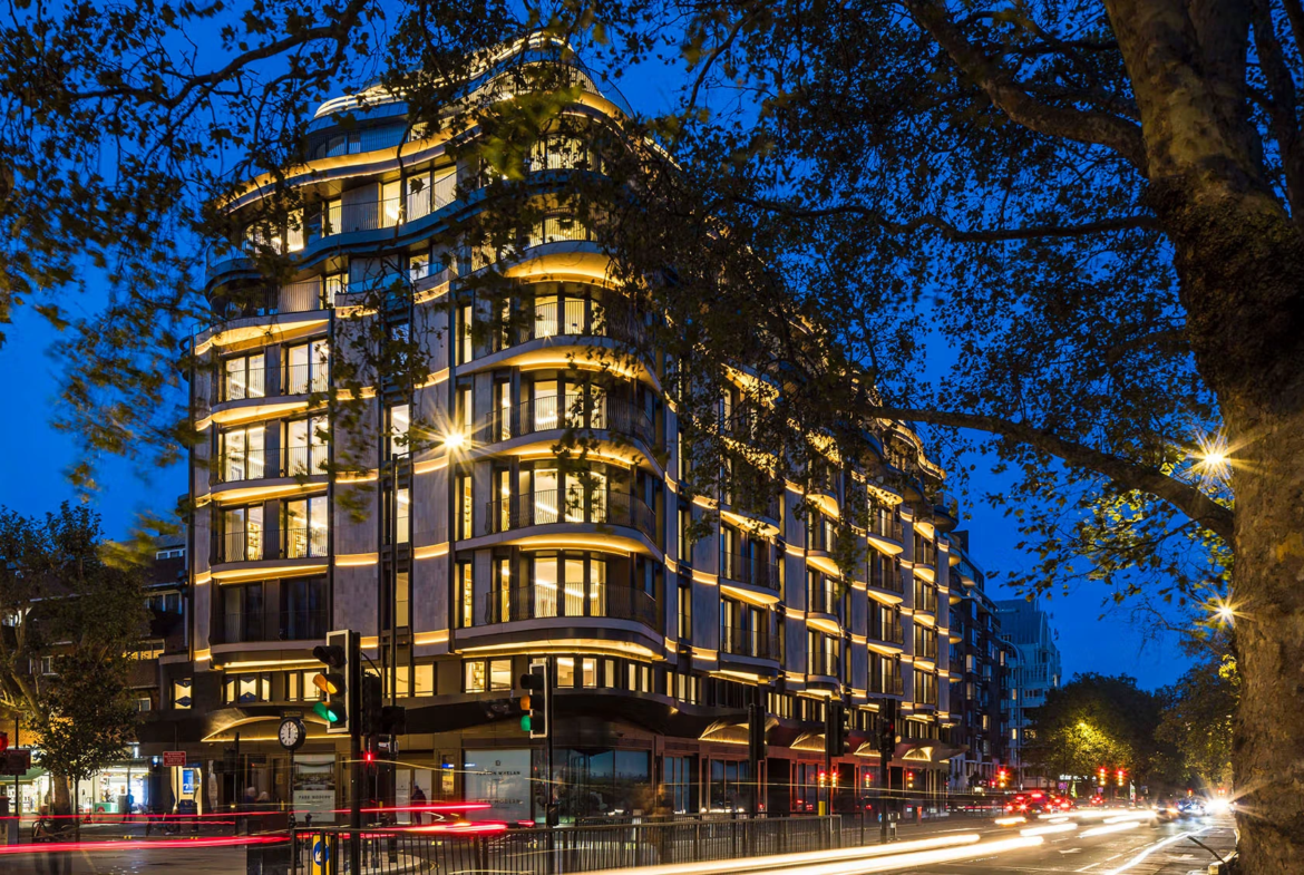 Park Modern Exterior Night View Architecture Bayswater London W2