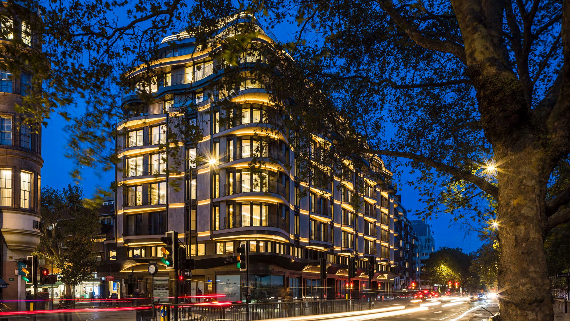 Park Modern Exterior Night View Architecture Bayswater London W2