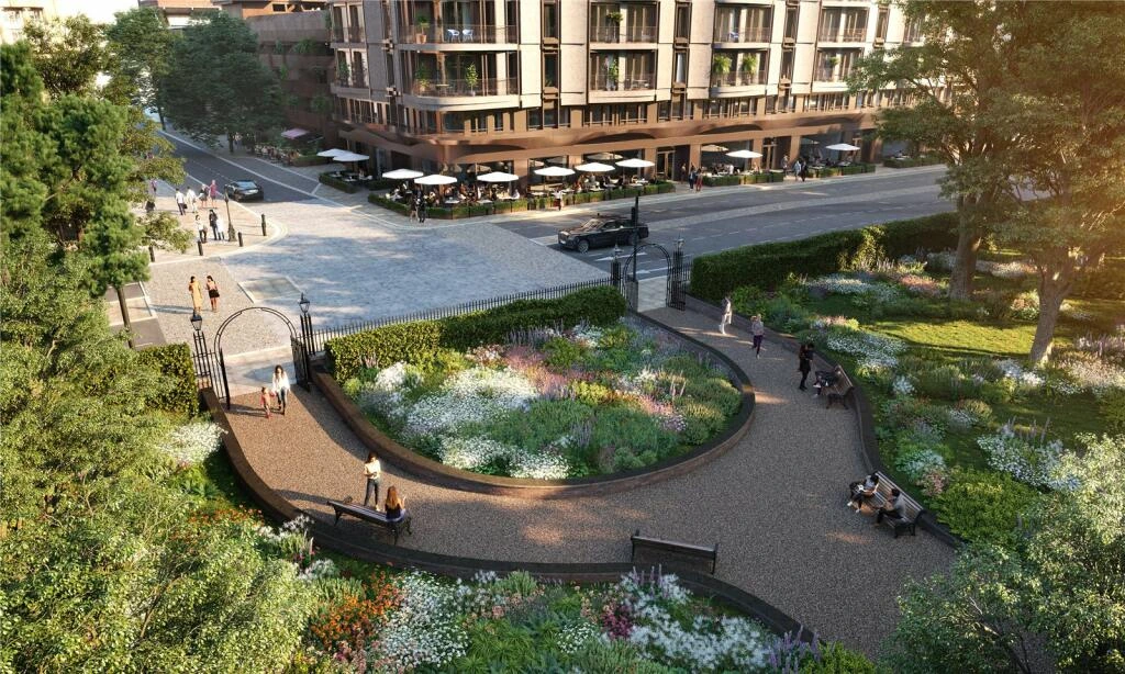 Park Modern Landscaped Garden Courtyard Residents Outdoor Space London W2