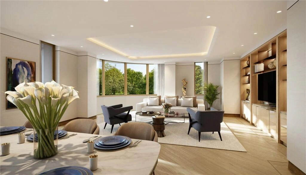Park Modern Living Room Interior South East Facing Apartment London W2