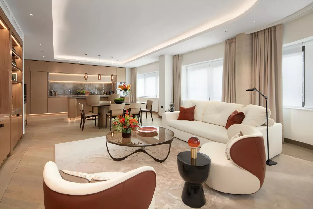 Park Modern London W2 Open Plan Living Room Kitchen Show Apartment