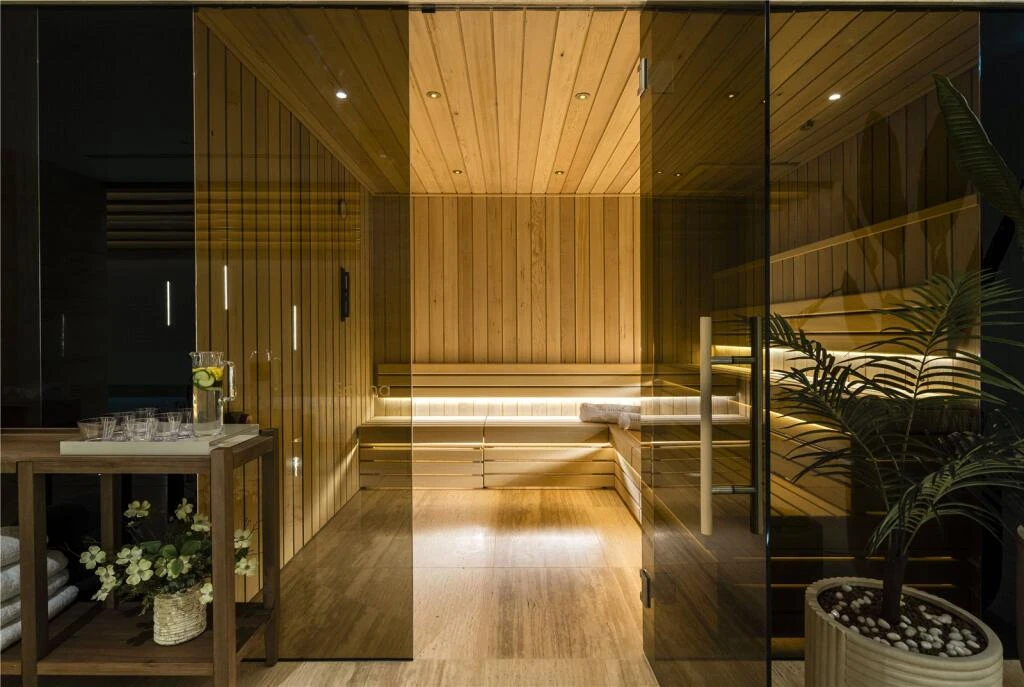 Park Modern Sauna Wood Interior Wellness Area London