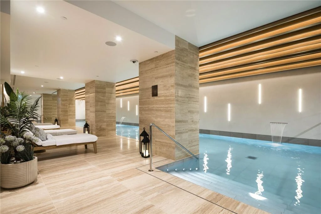 Park Modern Spa Indoor Pool Loungers Relaxation Area London