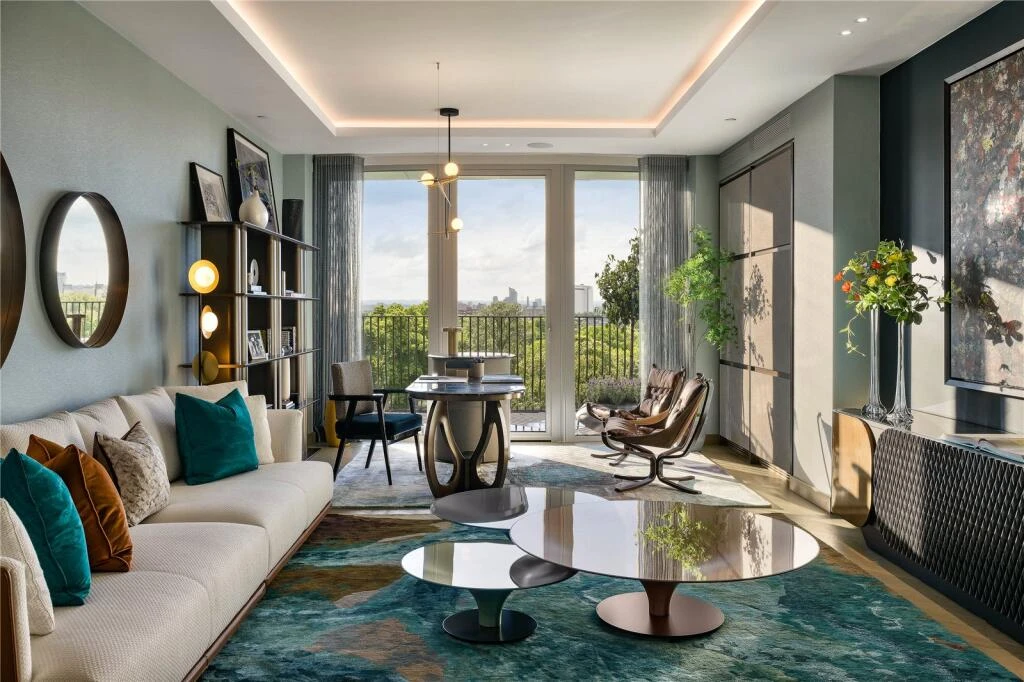 Park Modern Study Room Home Office Balcony View London